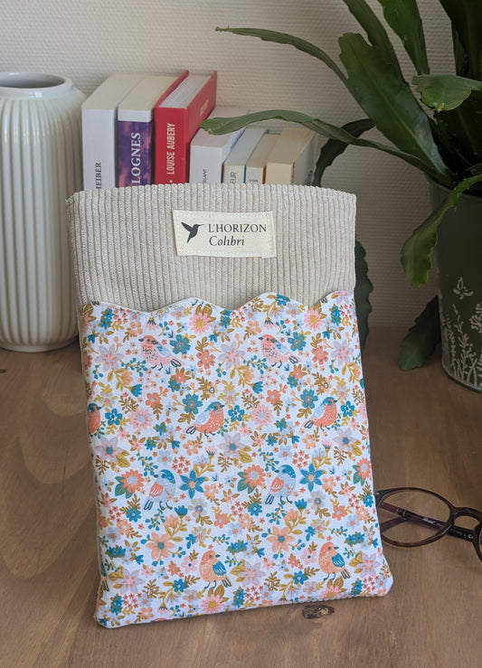 Pochette livre upcyclée
