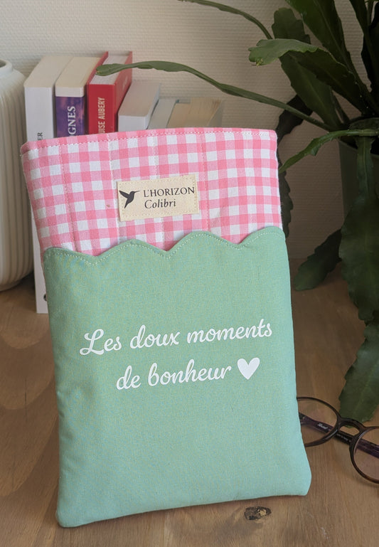 Pochette livre upcyclée