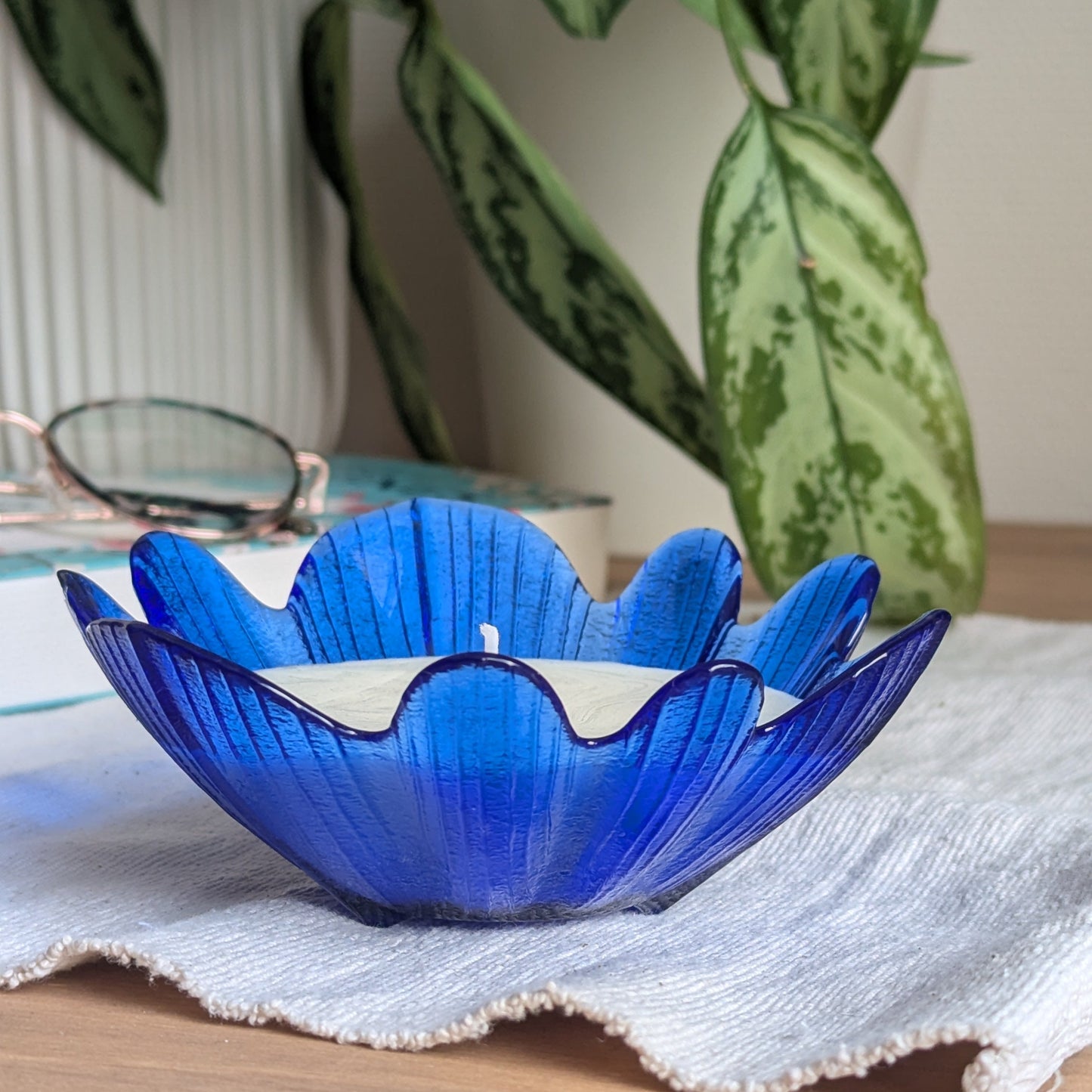 Bougie fleur - saveur coco