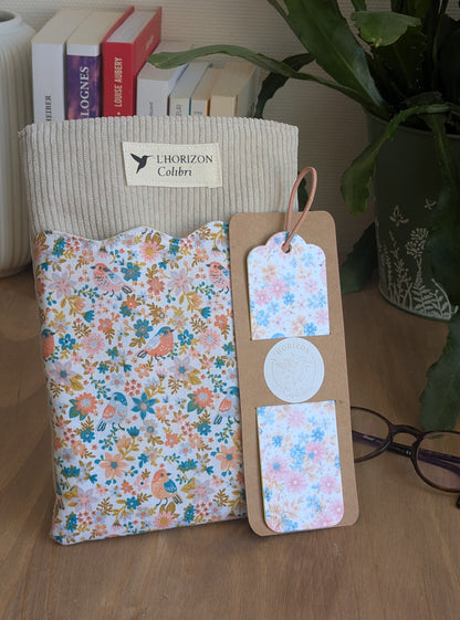 Pochette livre upcyclée