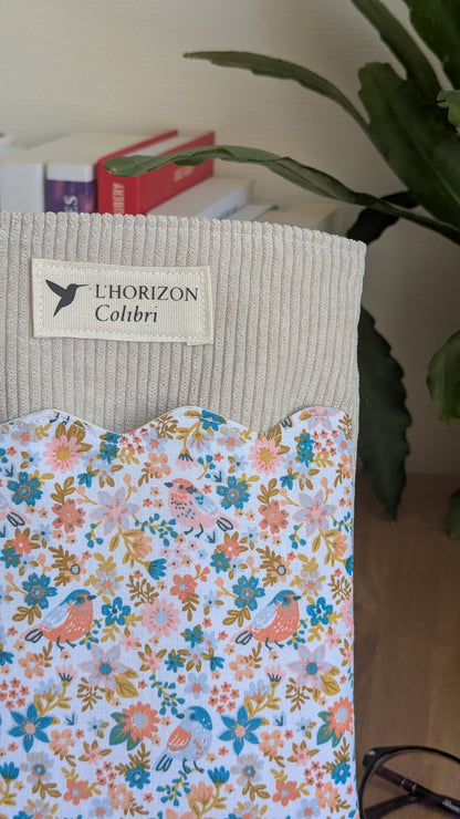 Pochette livre upcyclée