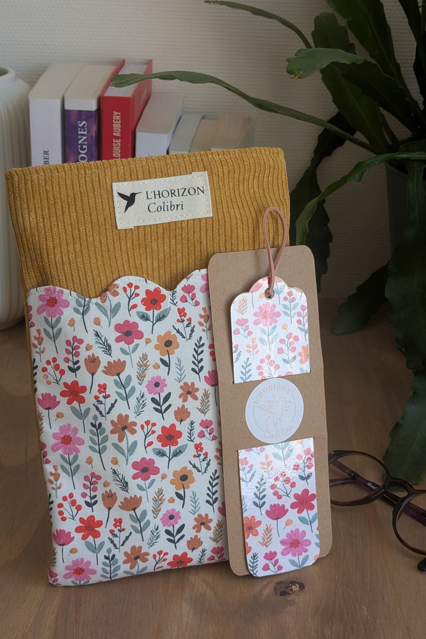 Pochette livre upcyclée