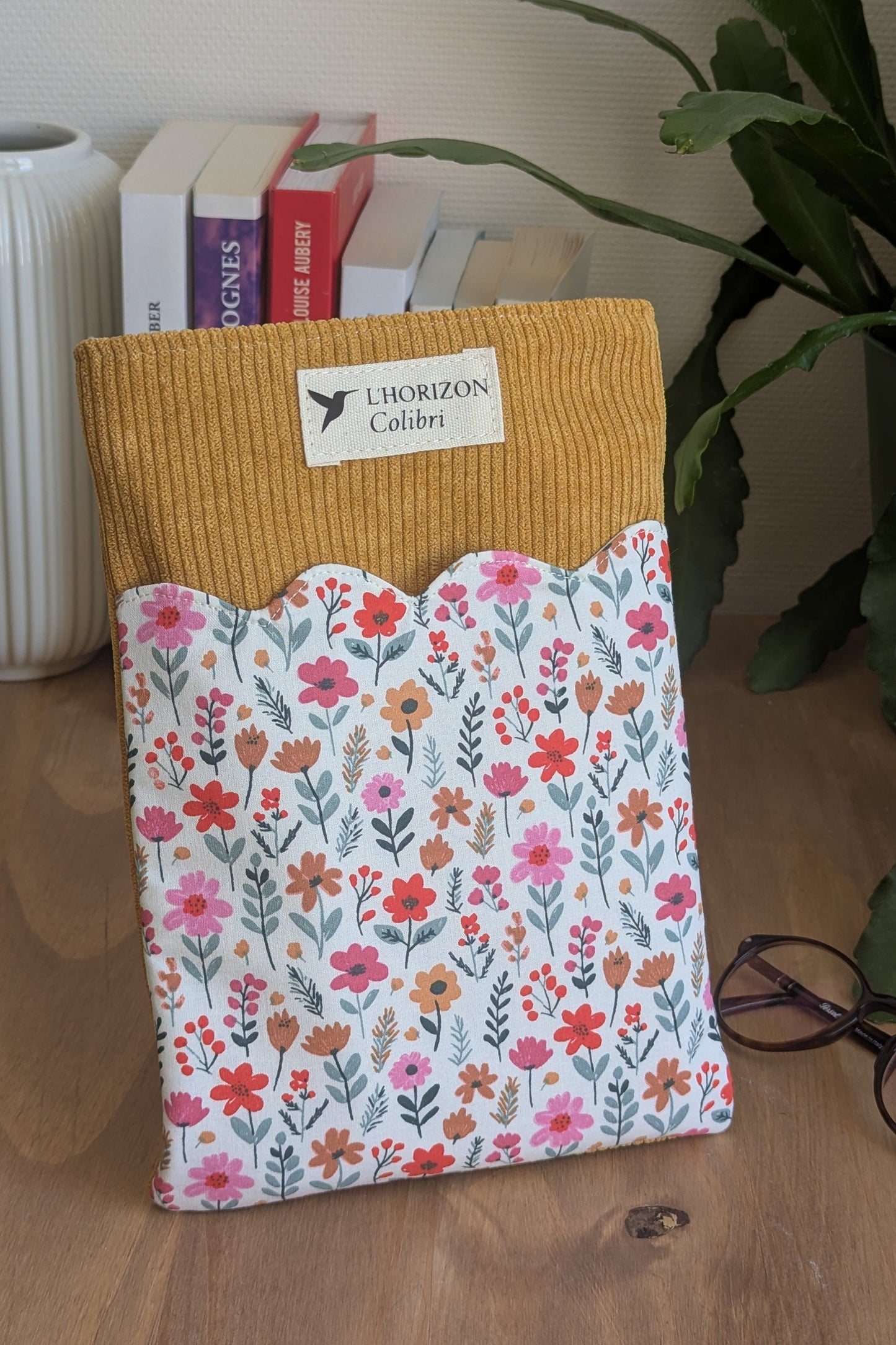 Pochette livre upcyclée