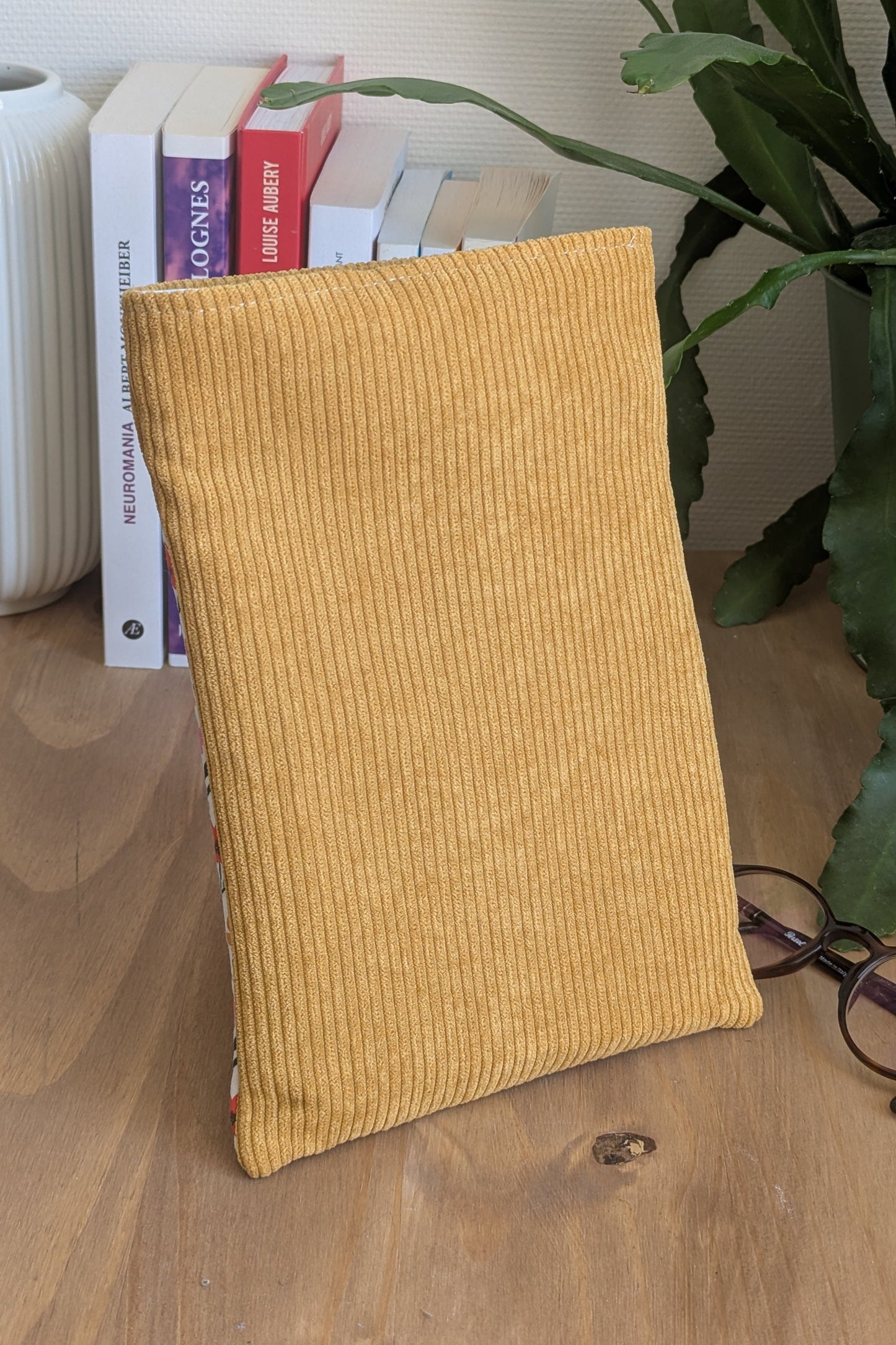 Pochette livre upcyclée