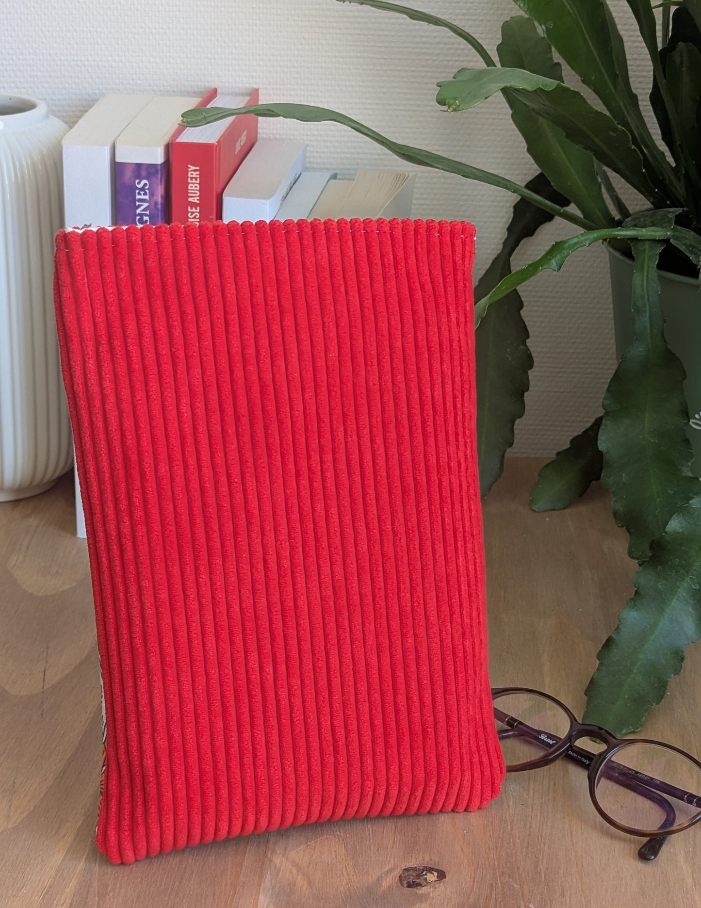 Pochette livre upcyclée