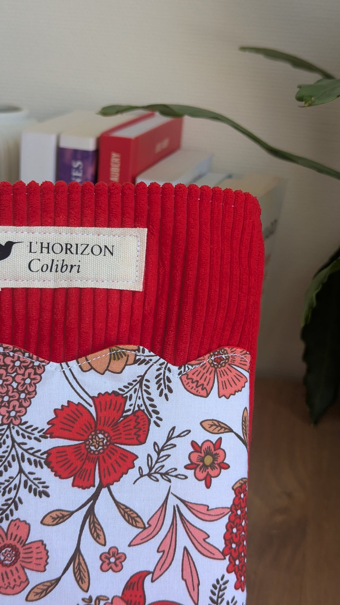 Pochette livre upcyclée