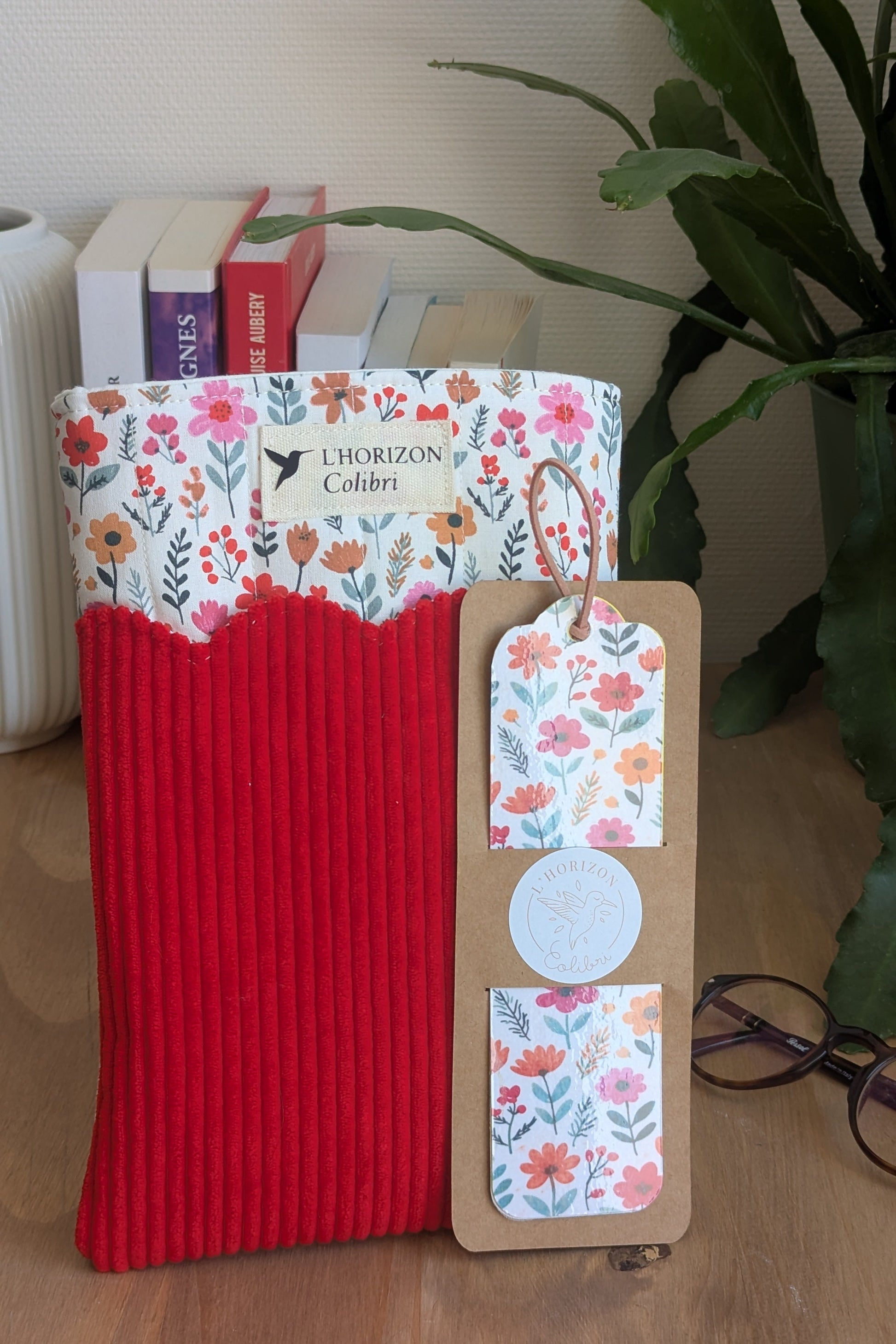 Pochette livre upcyclée