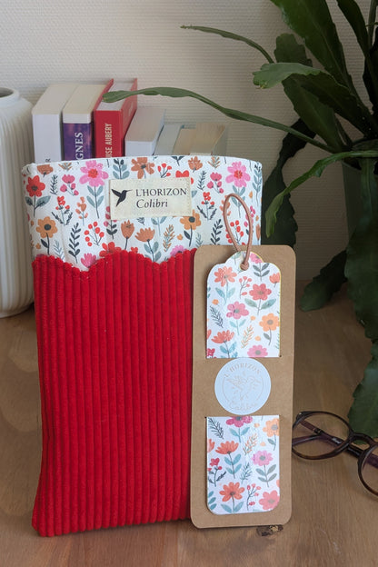 Pochette livre upcyclée