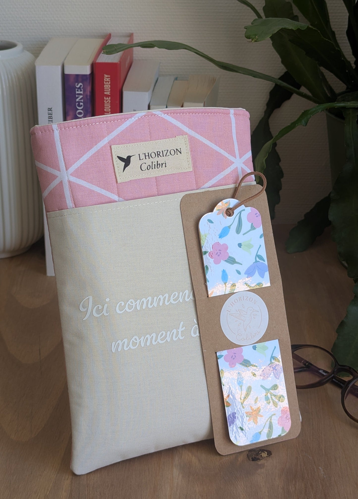 Pochette livre upcyclée