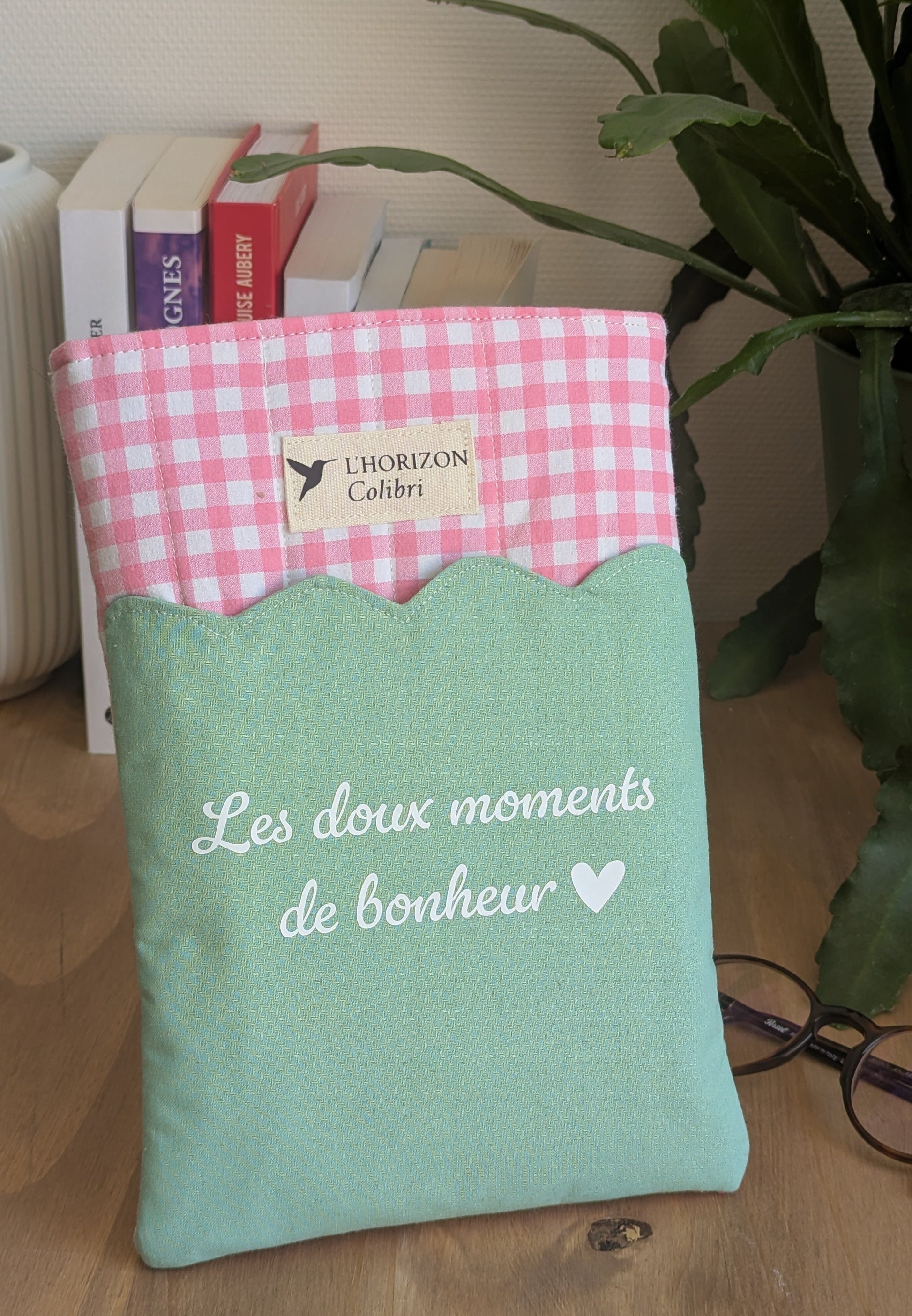 Pochette livre upcyclée