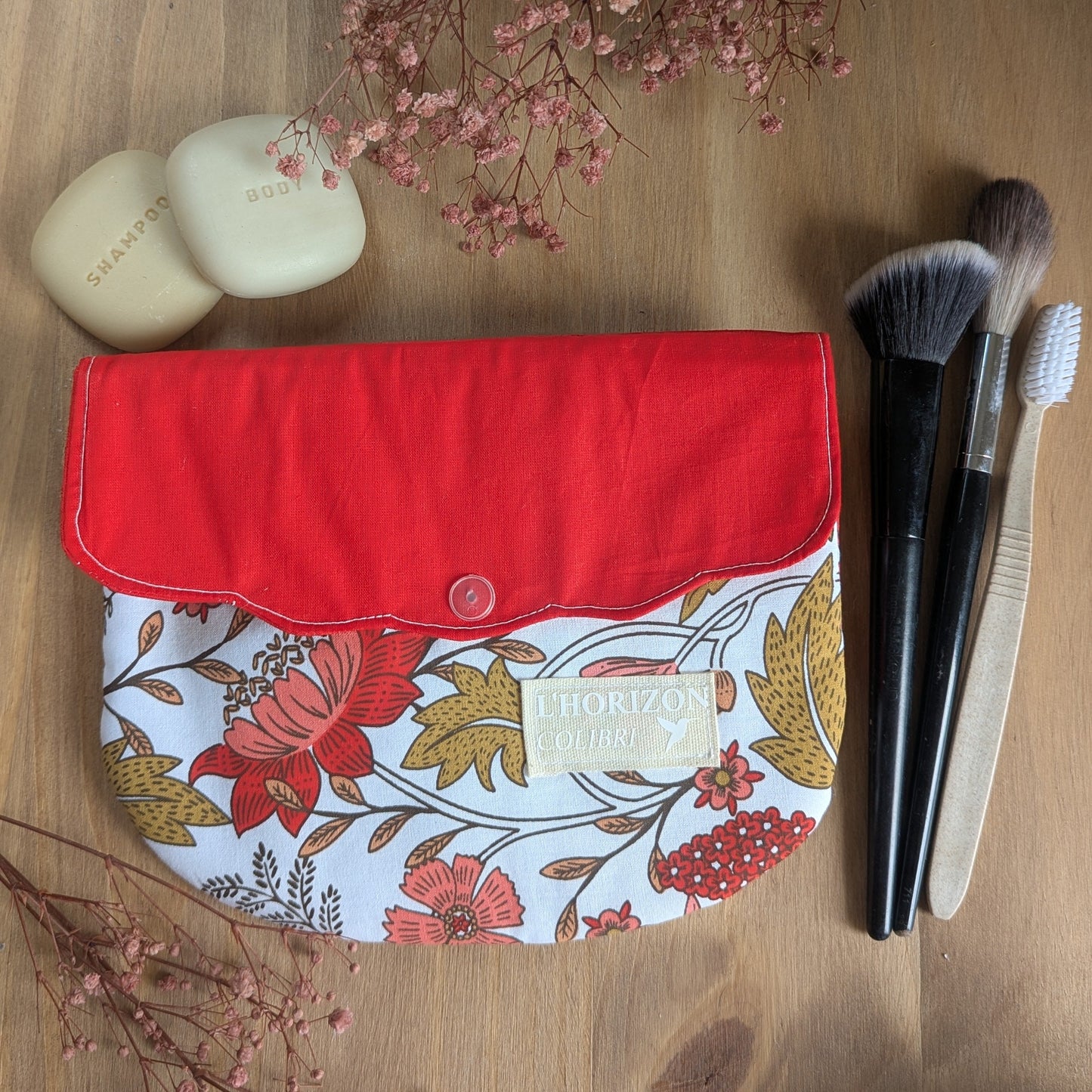 Trousse de toilette weekend upcylée