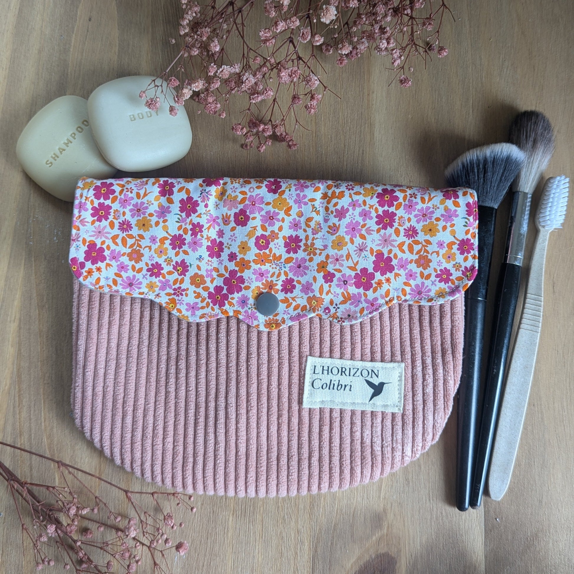 Trousse de toilette weekend upcyclée