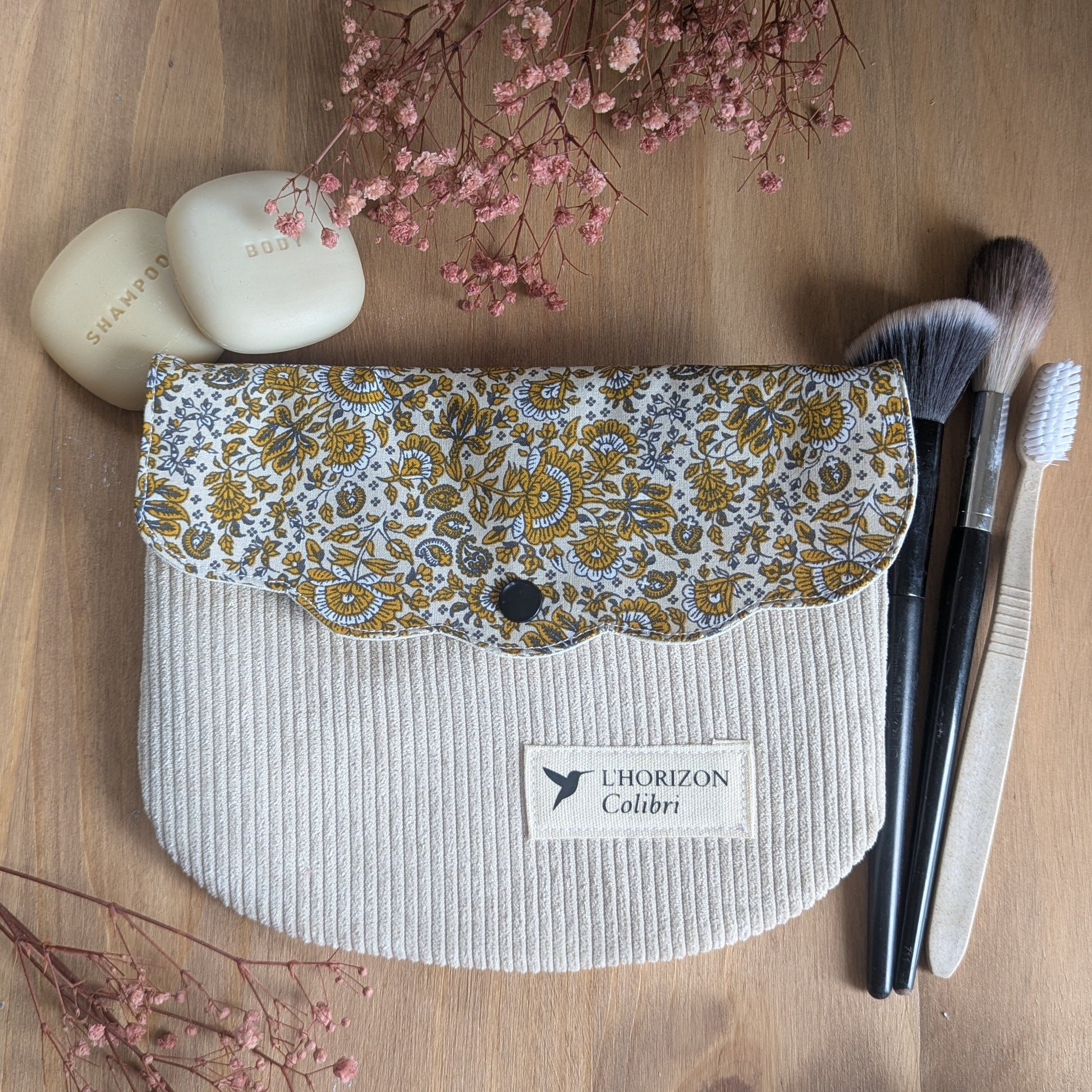 Trousse de toilette weekend upcyclée