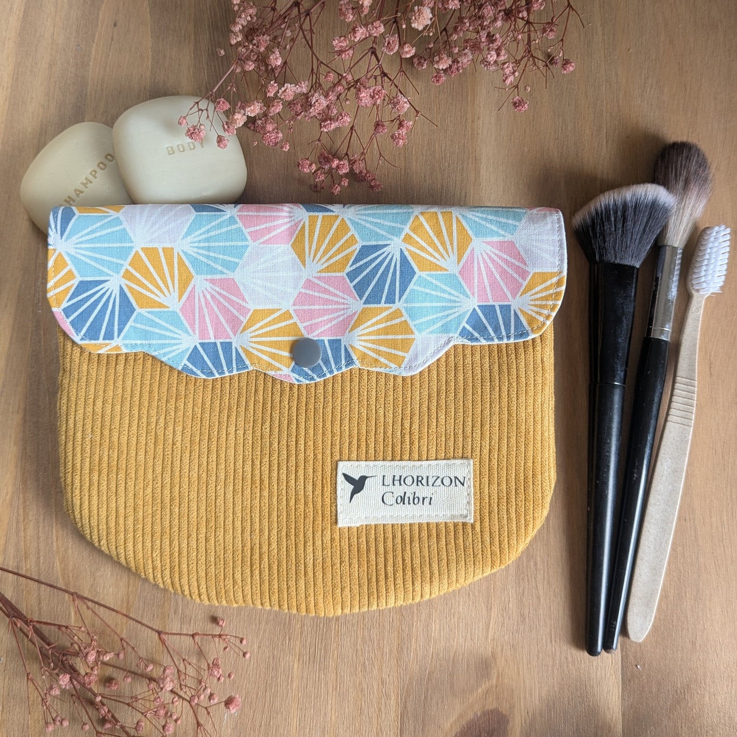Trousse de toilette weekend upcyclée