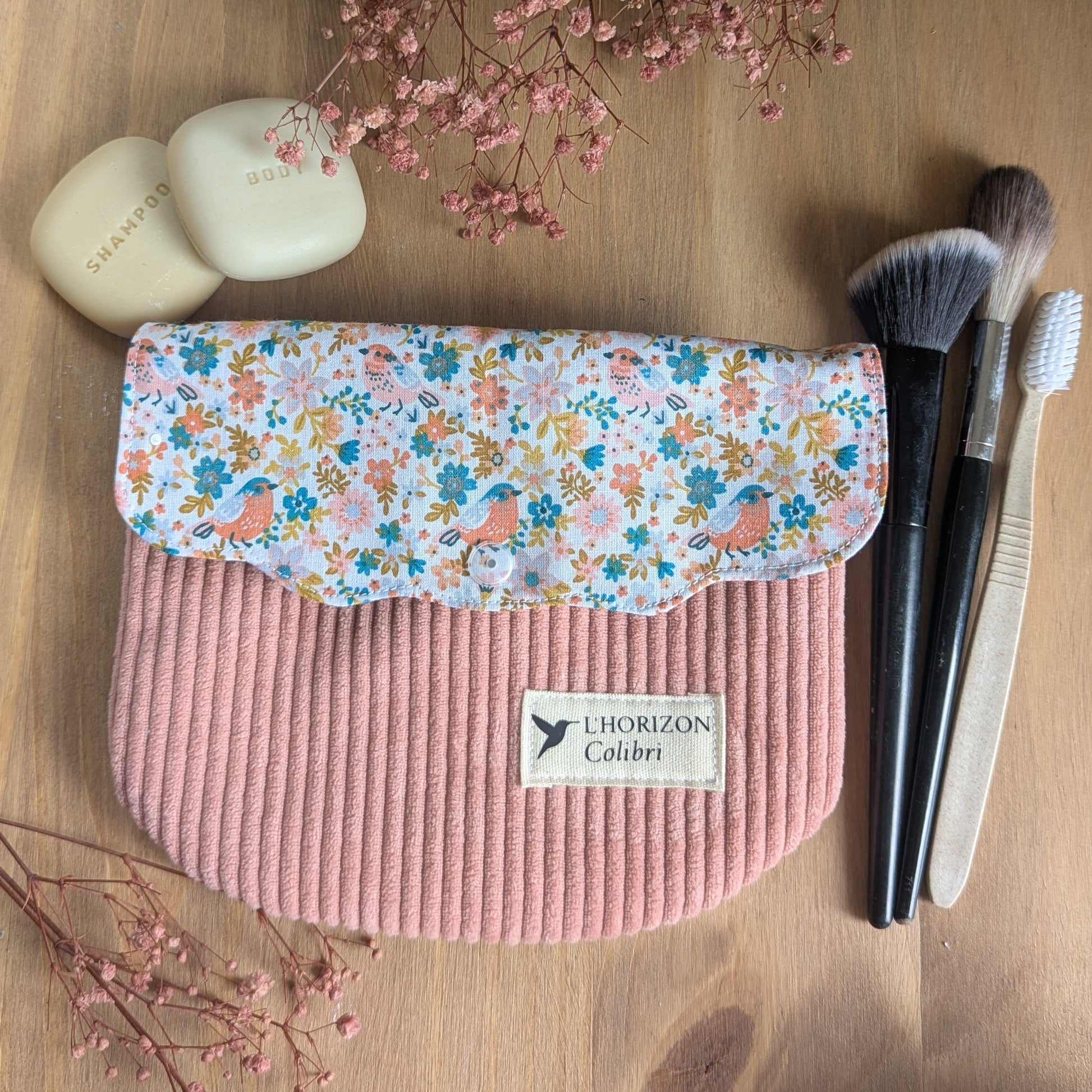 Trousse de toilette weekend upcyclée
